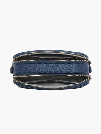Sky Black Dual Zip Crossbody