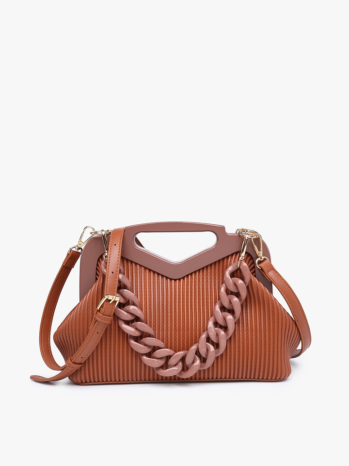 Remy Brown Pleated Bag