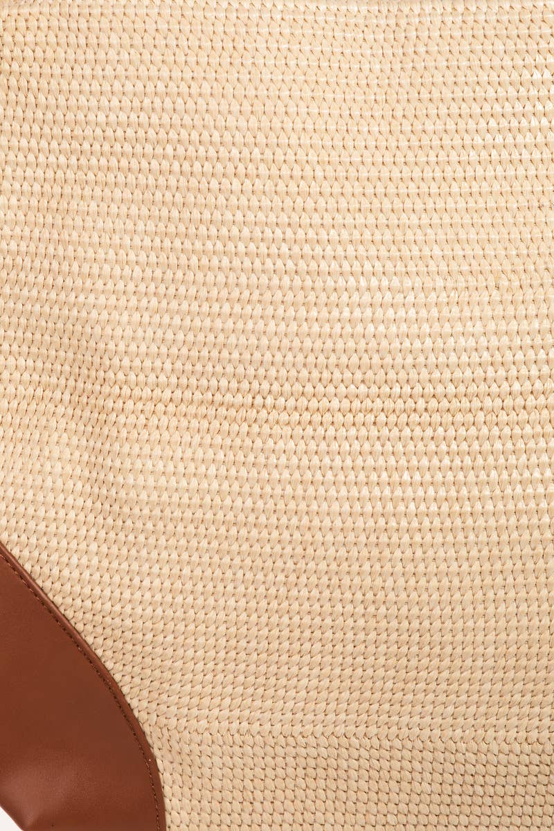 Brown Braided Square Shoulder Bag