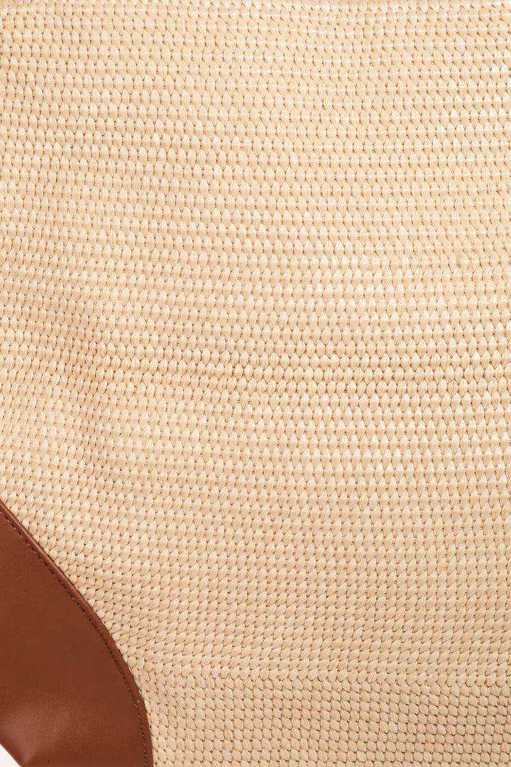 Brown Braided Square Shoulder Bag