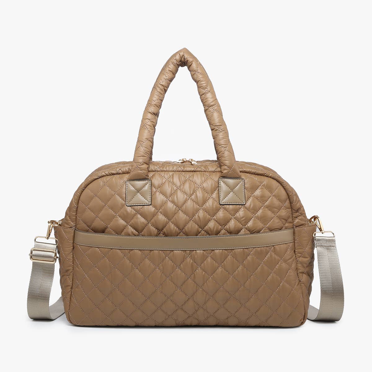 Mills Tan Quilted Weekender