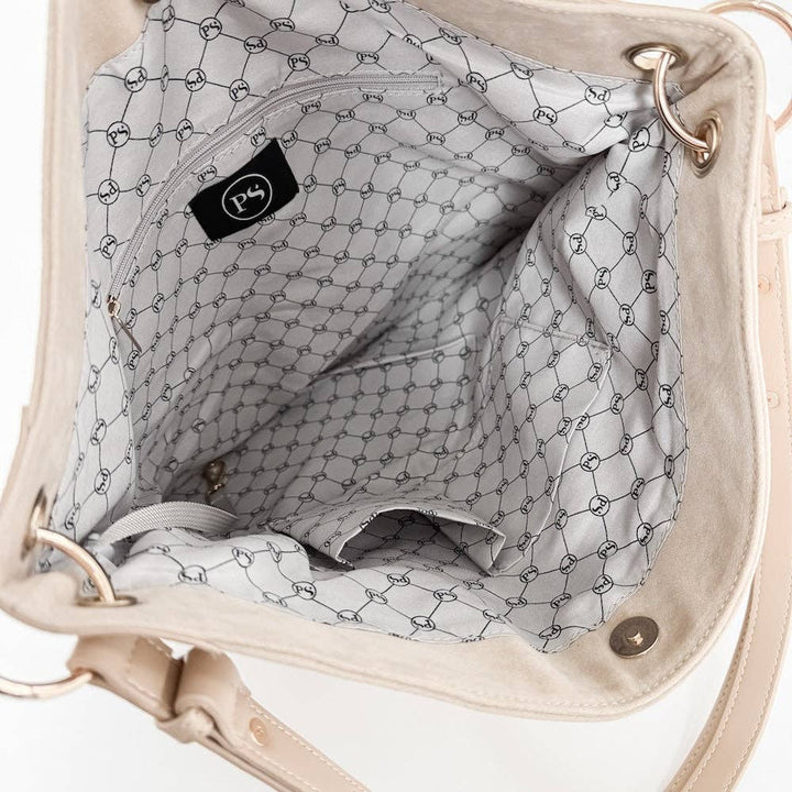 Rosalie Rivet Suede Hobo Bag : Chocolate
