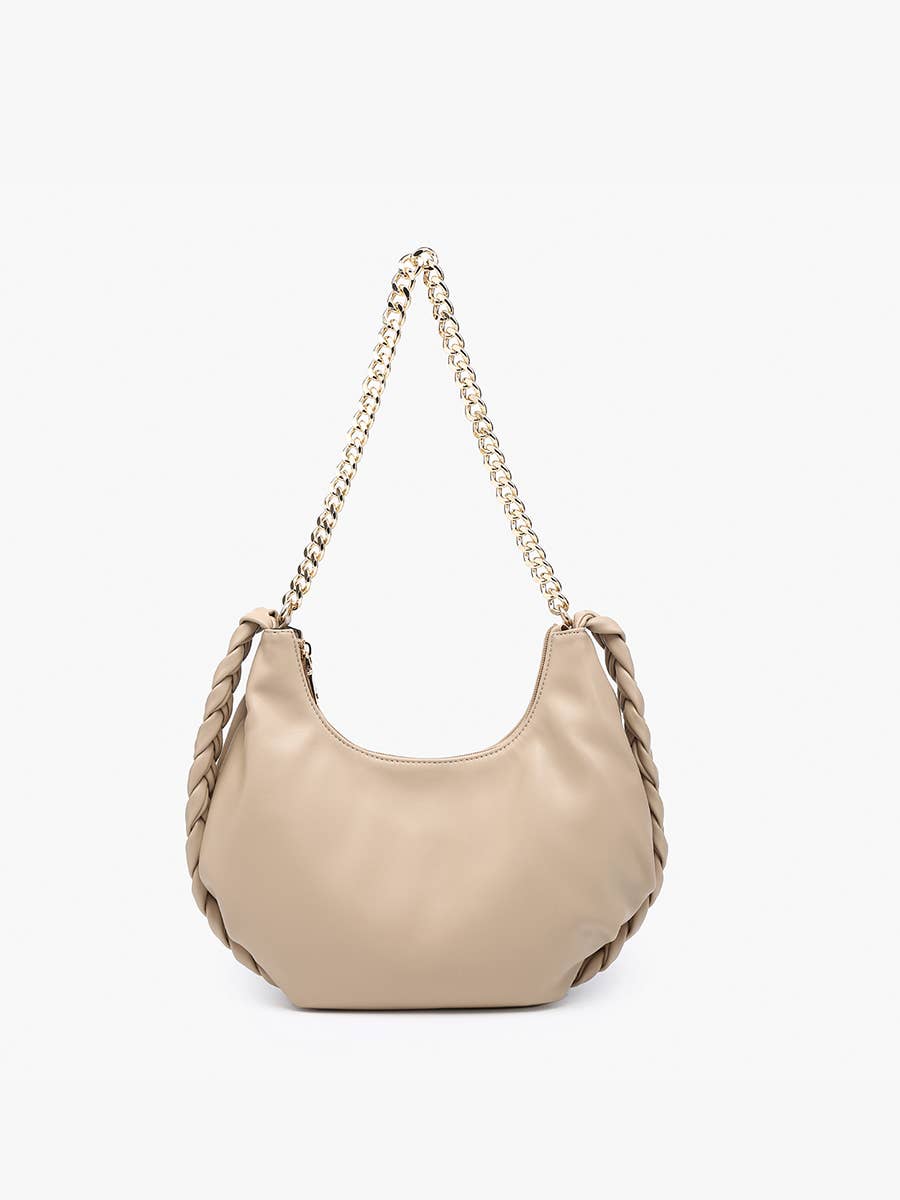 Elliot Parchment Braided Satchel