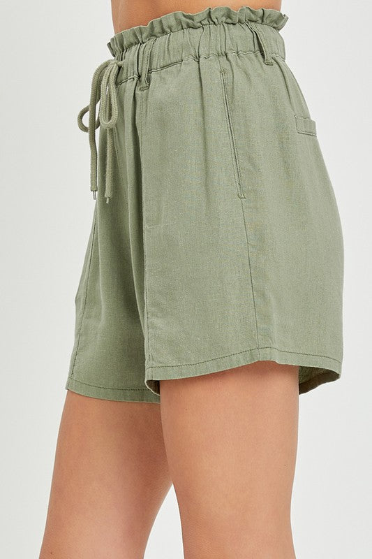 Risen Sage Linen Shorts