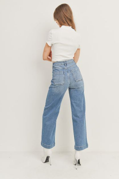 High Rise Denim Utility Jeans