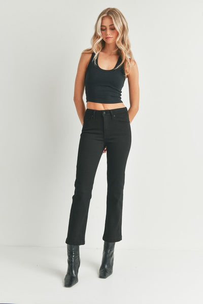 Black Relaxed Straight Jeans