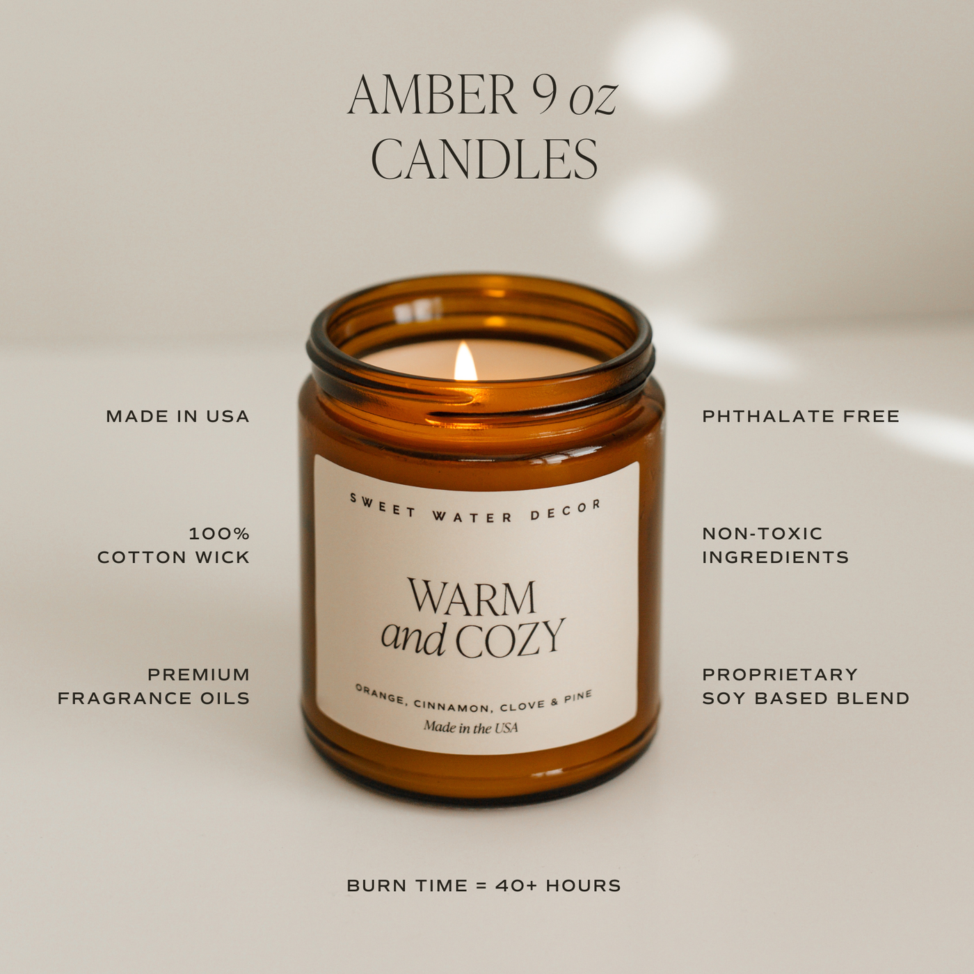 Warm and Cozy Soy Candle 9oz