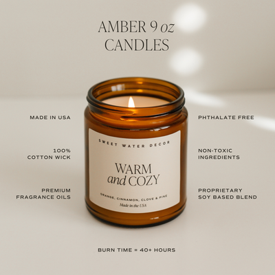 Warm and Cozy Soy Candle 9oz