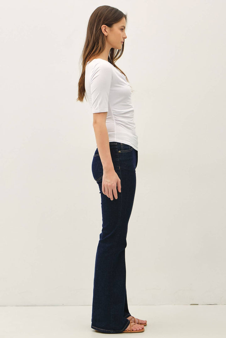 Off White Cowl Neck Top