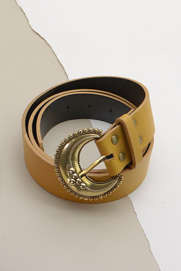 Tan Celestial Buckle Belt