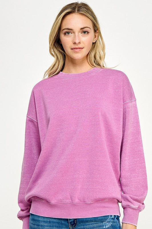Orchid Fleece Crew Neck Sweatshirt