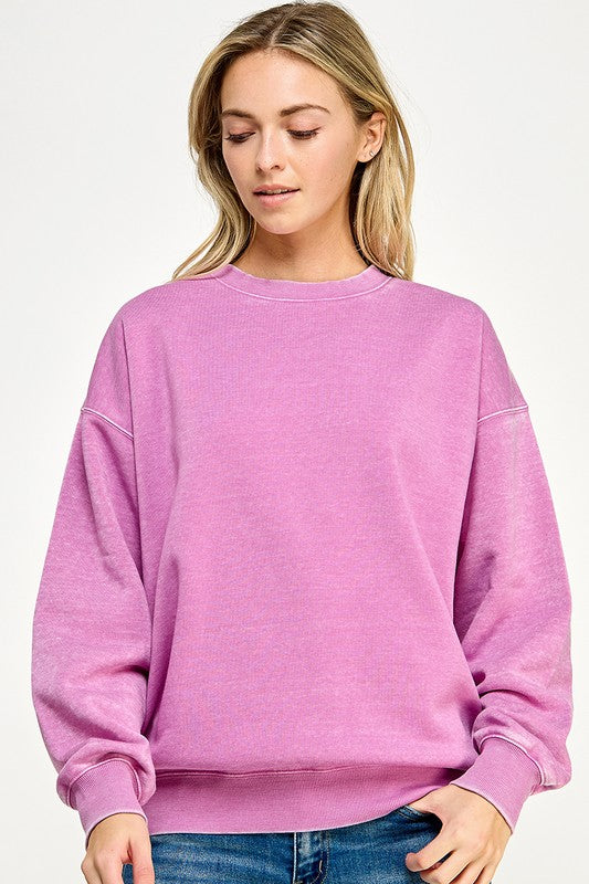 Orchid Fleece Crew Neck Sweatshirt