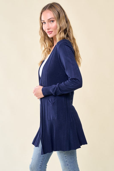 Navy Lightweight Long Sleeve Cardigan