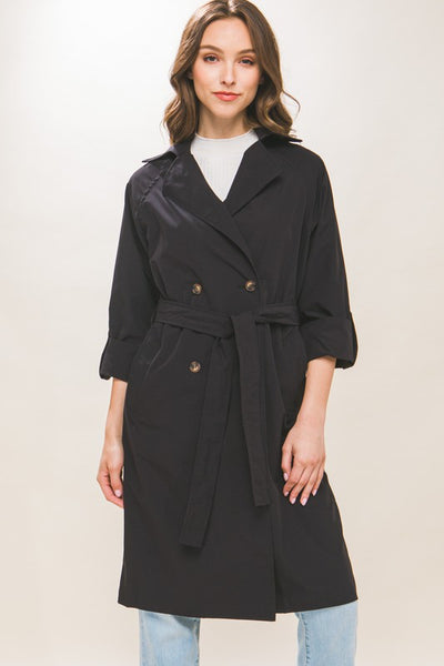 Black Light Weight Trench Coat