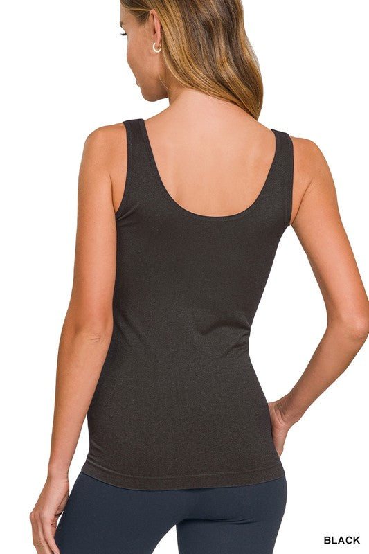 Black 2-Way Seamless Tank Top