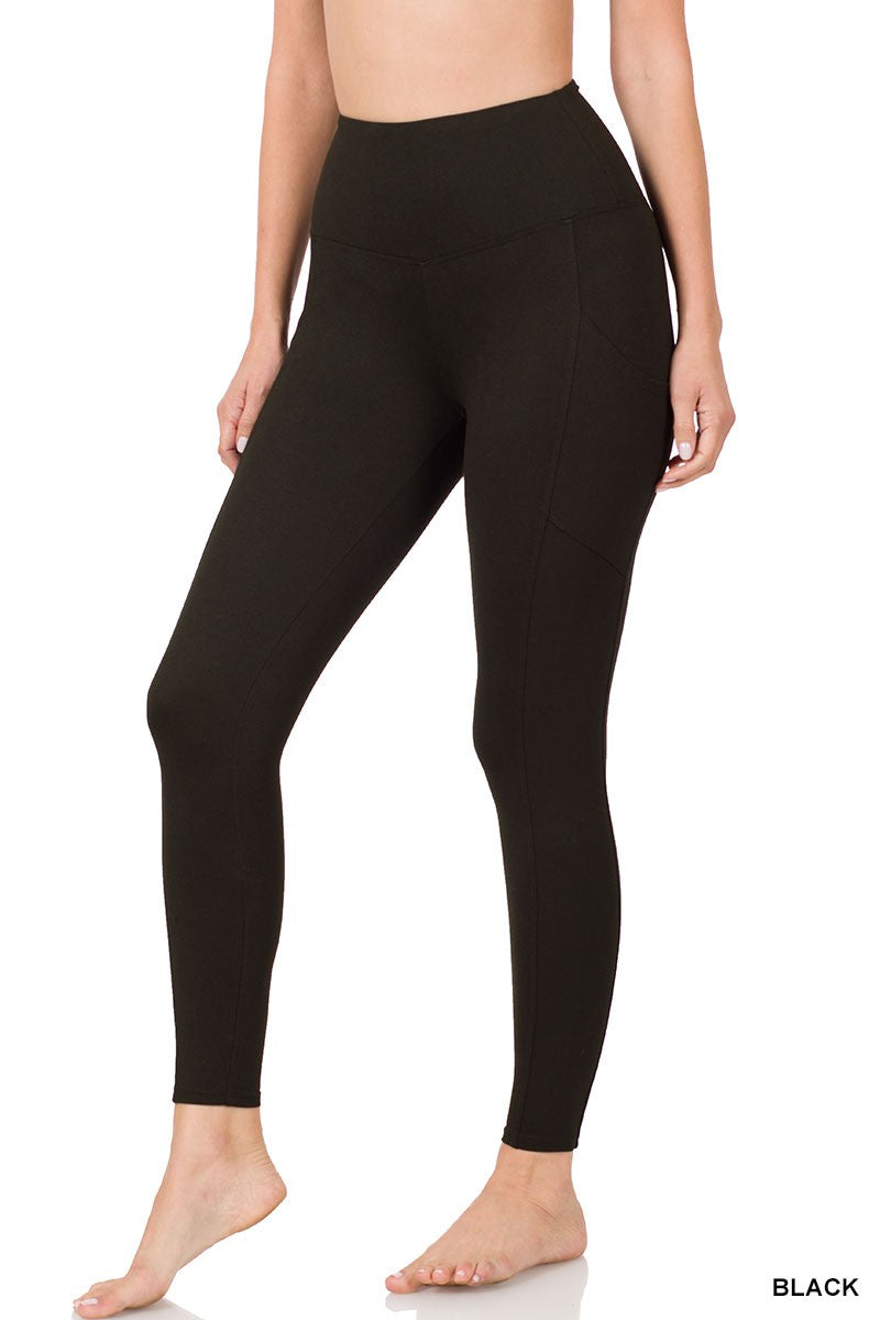 Black Brushed Full Length Leggings