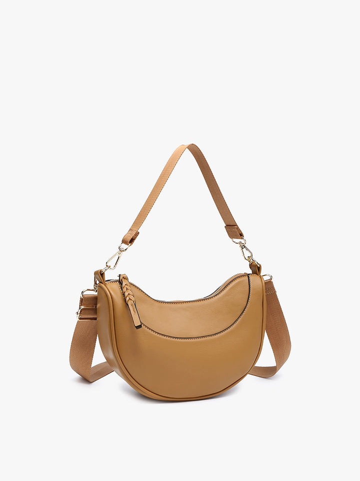 Monica Tan Half-Moon Shoulder Bag