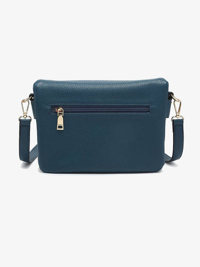 Aubree Prussian Blue Flapover Crossbody