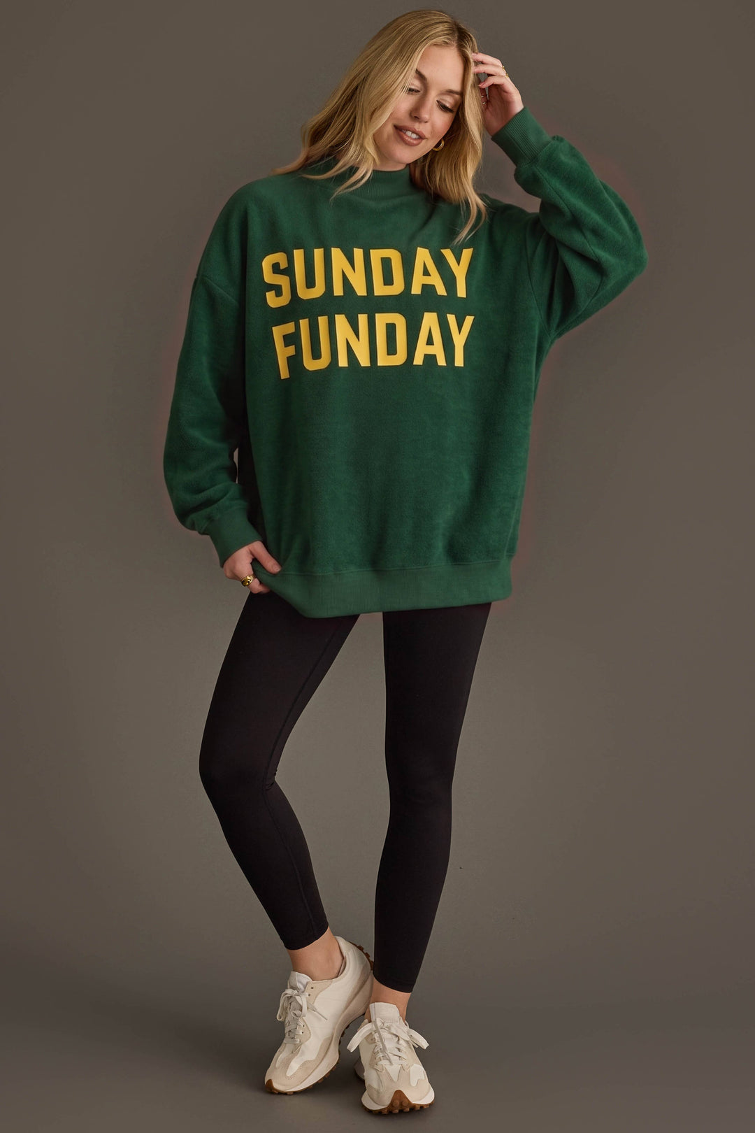Green Game Day & Sunday Funday Reversible Sweatshirt
