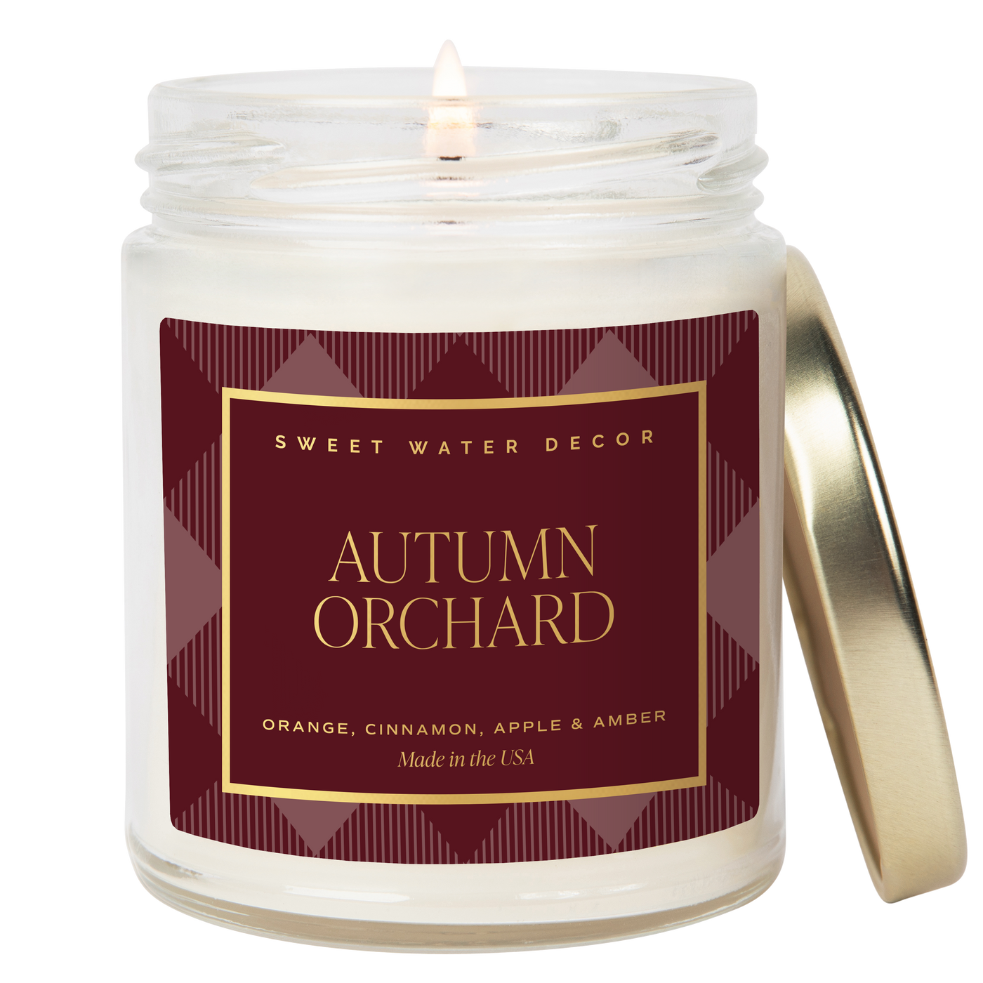 Autumn Orchard Gold Foil Soy Candle 9oz