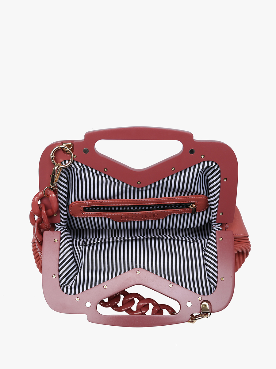 Remy Brown Pleated Bag