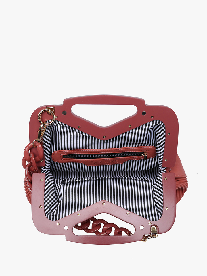 Remy Brown Pleated Bag