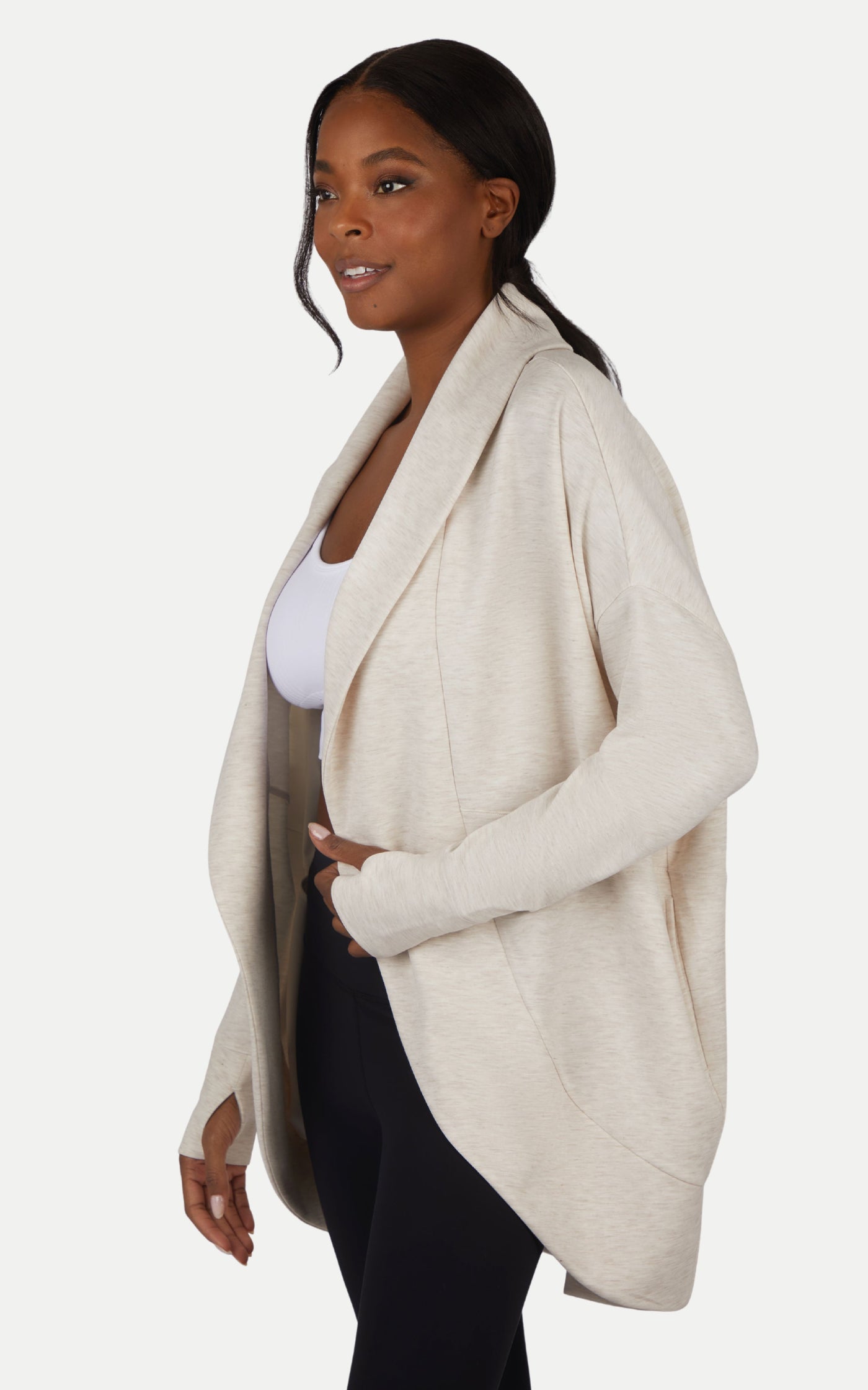 Heather Crystal Grey Lounge Cardigan