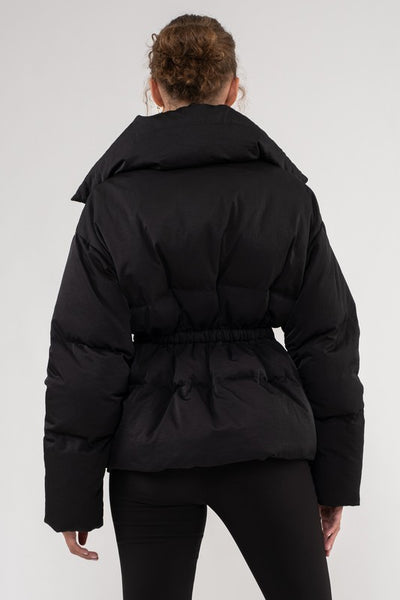 Black Zip Up Puffer Jacket