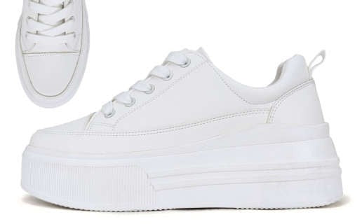 Nettle White Platform Sneakers