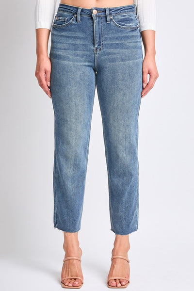 High Rise Cropped Straight Leg Jean