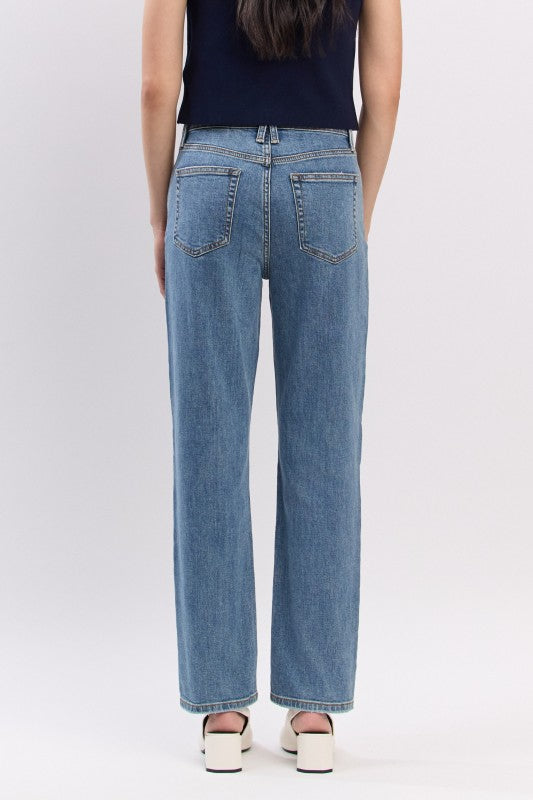 Eunina Olsen Light Super High Rise Straight Leg Jeans