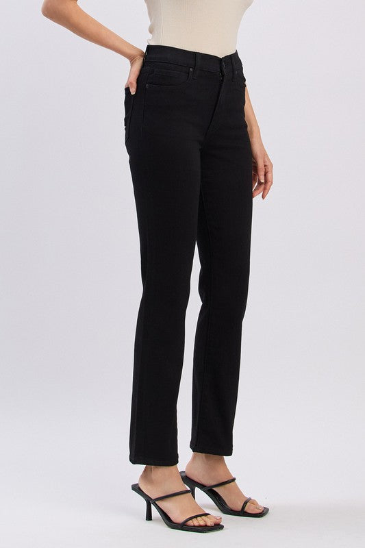 Eunina Luna Black High Rise Slim Leg Jeans