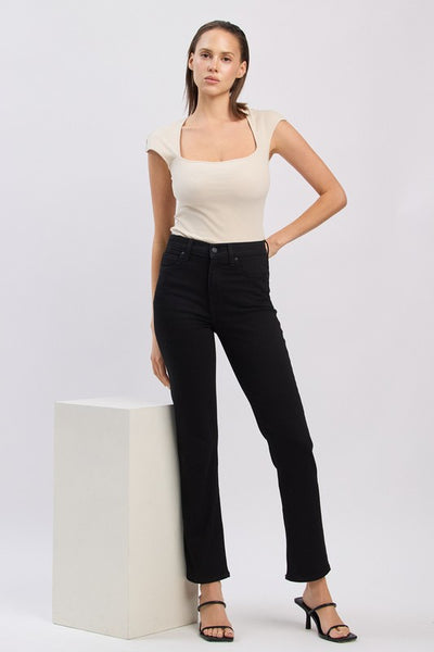 Eunina Luna Black High Rise Slim Leg Jeans