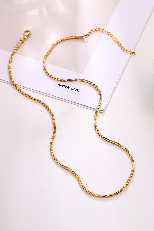 Gold Snake Chain Necklace