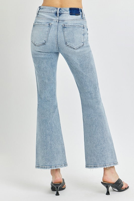 Risen High Rise Ankle Flare Jeans