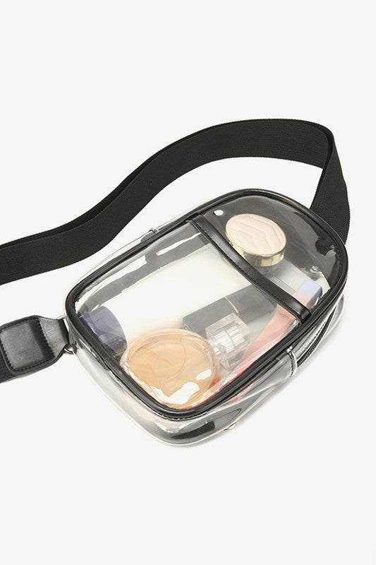Black Clear Crossbody Sling Bag