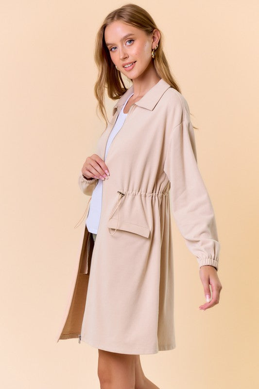 Oat Zip-up French Terry Dress