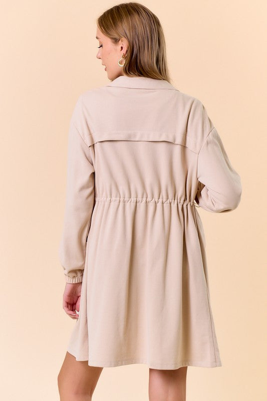Oat Zip-up French Terry Dress