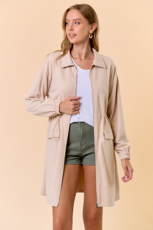 Oat Zip-up French Terry Dress