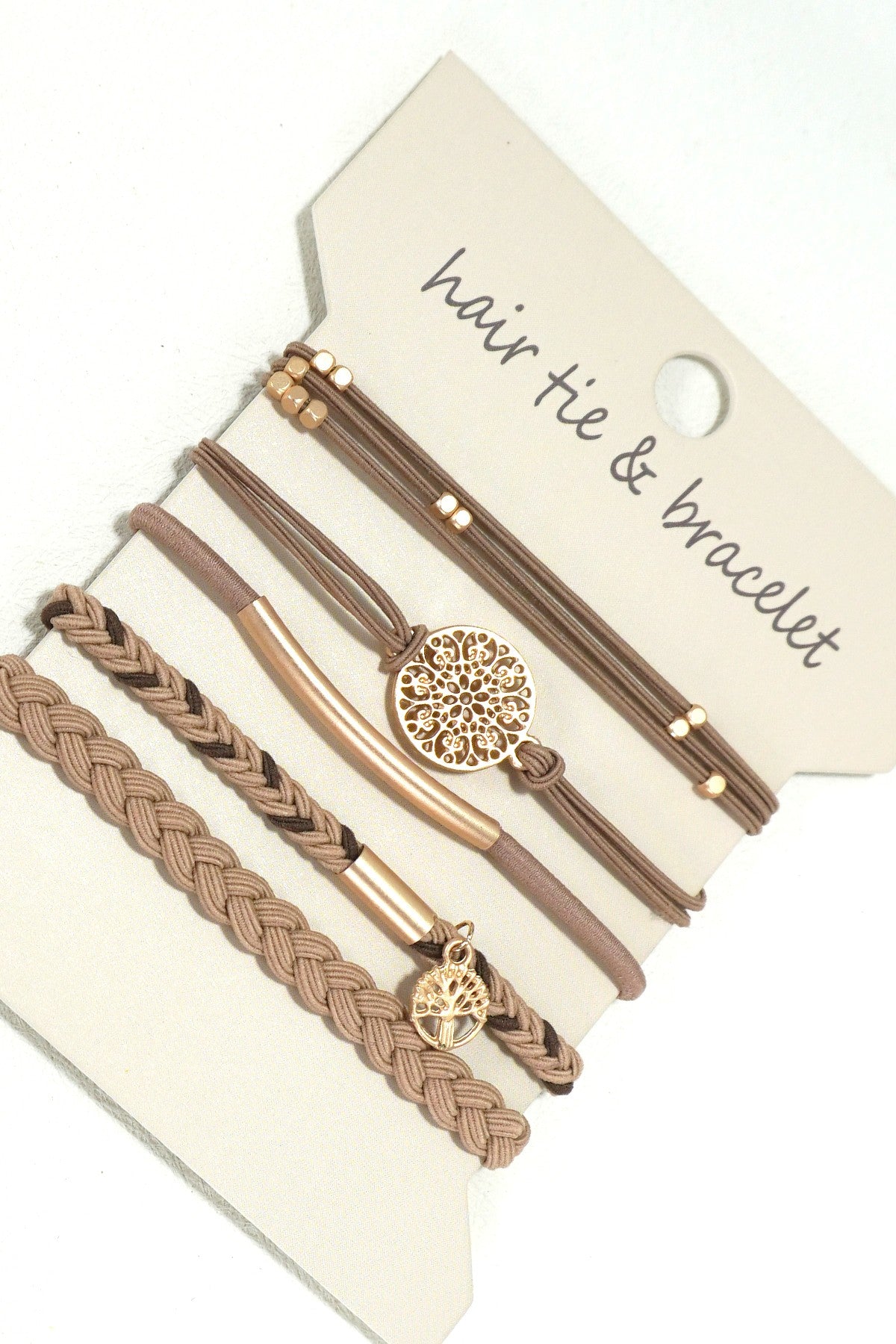 Brown Boho Bracelet Hair Ties