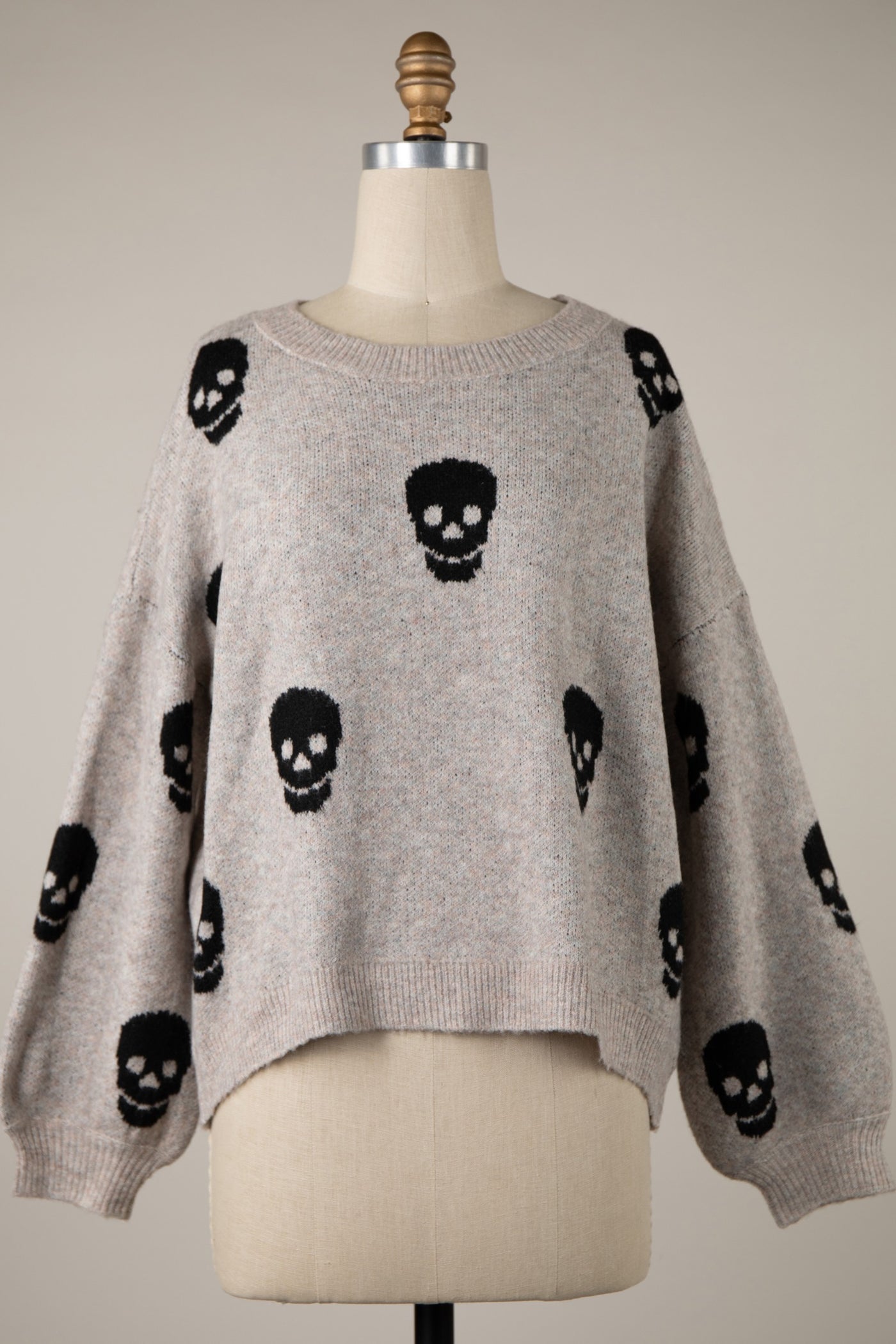 Oatmeal Skull Oversized Sweater