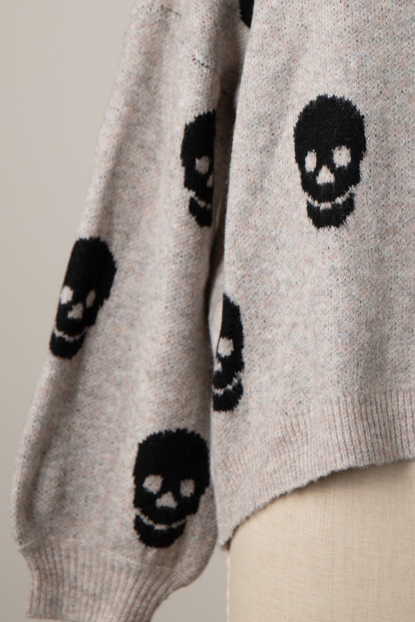 Oatmeal Skull Oversized Sweater