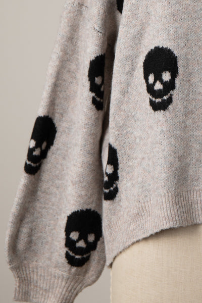 Oatmeal Skull Oversized Sweater