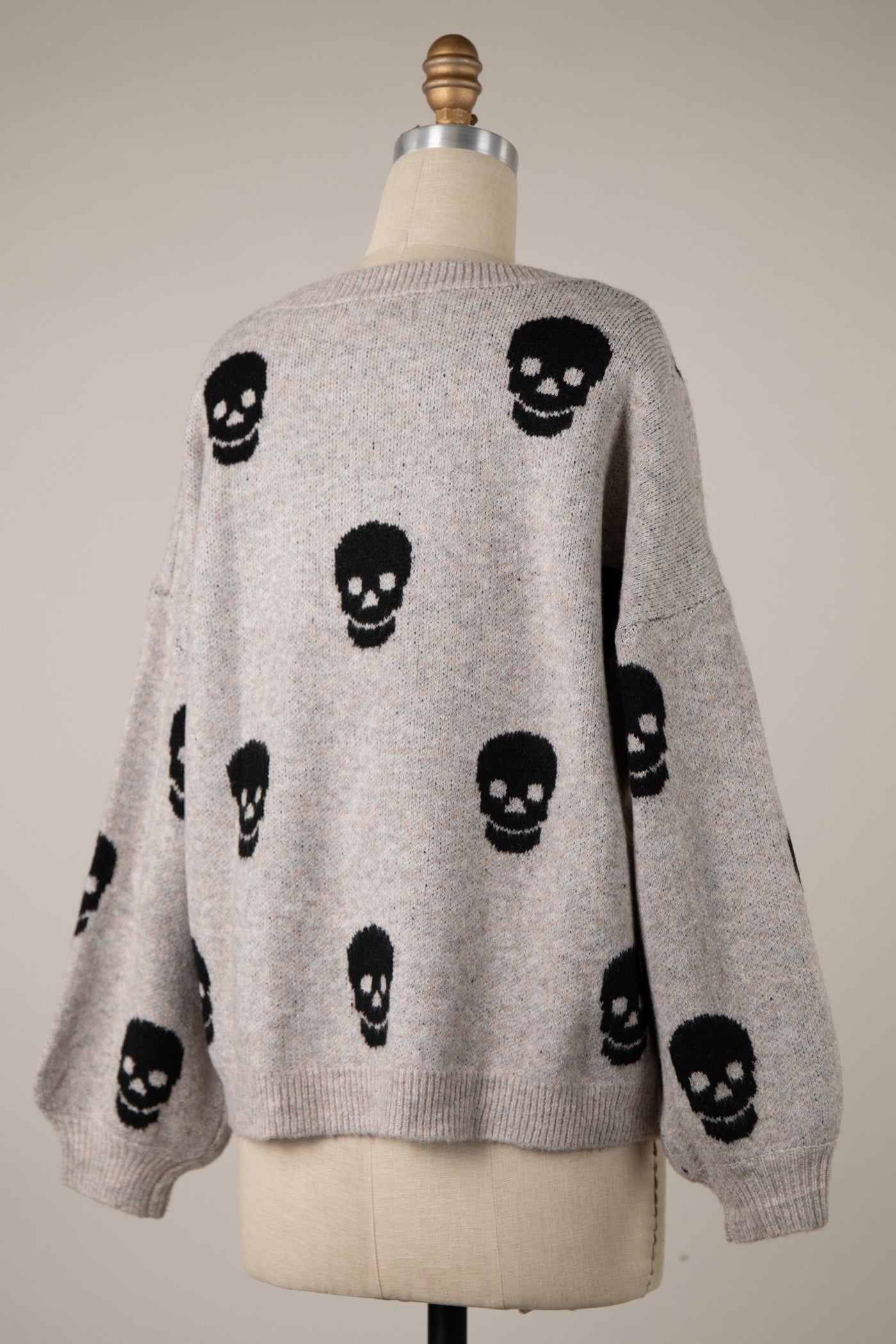 Oatmeal Skull Oversized Sweater