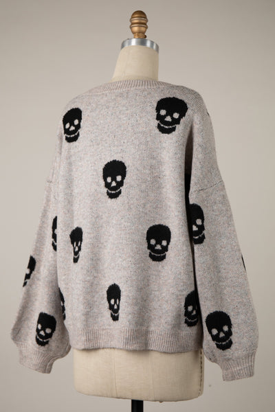 Oatmeal Skull Oversized Sweater