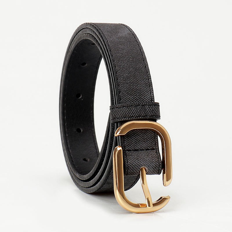 Black Faux Leather Belt