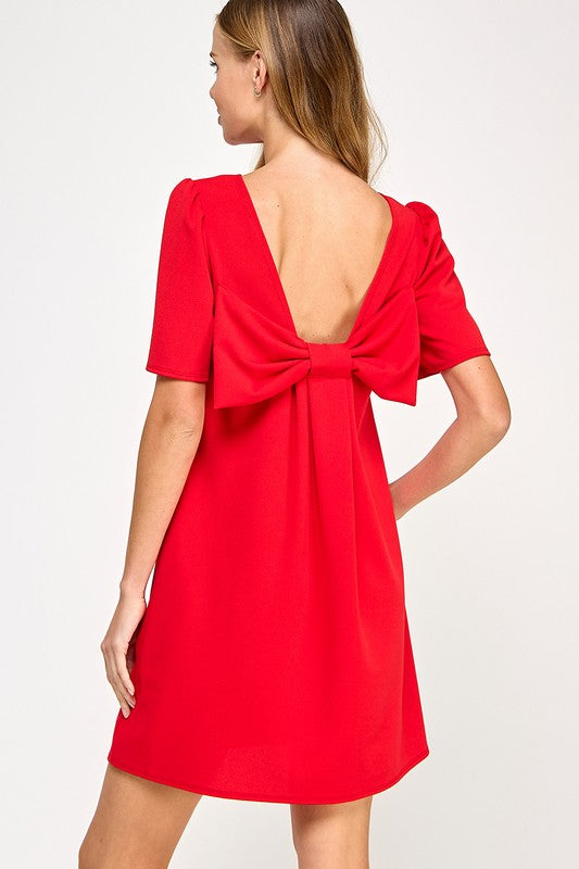 Jovie Scarlet Bow Dress