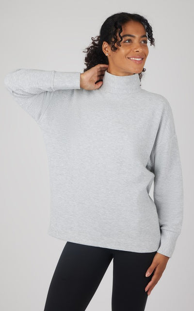 Heather Grey Quilted Pullover Tunic