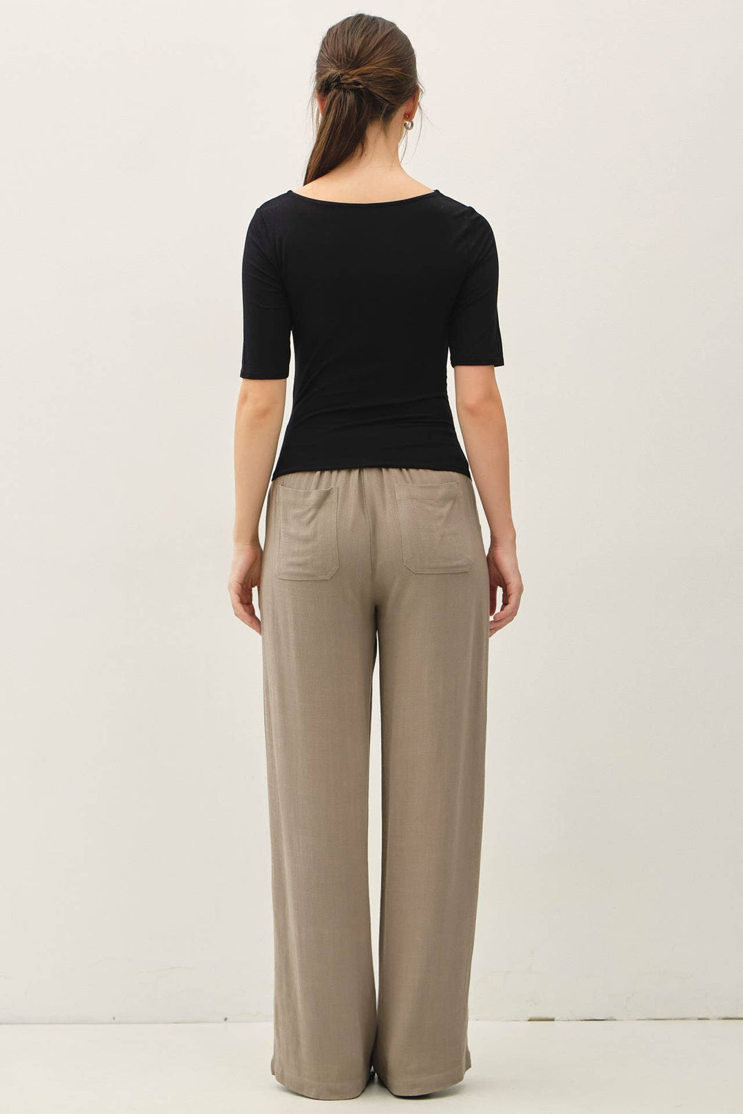 Black Cowl Neck Top