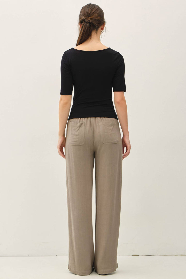 Black Cowl Neck Top